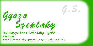 gyozo szeplaky business card